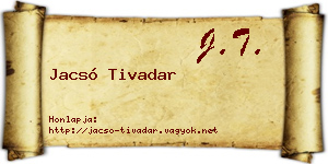 Jacsó Tivadar névjegykártya