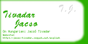 tivadar jacso business card